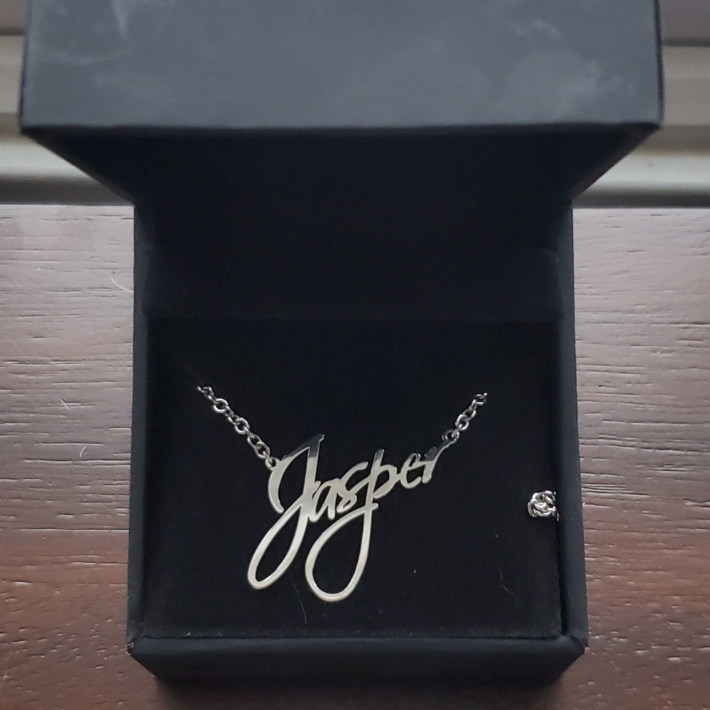 NIB {Zales} Sterling Silver Jasper Necklace